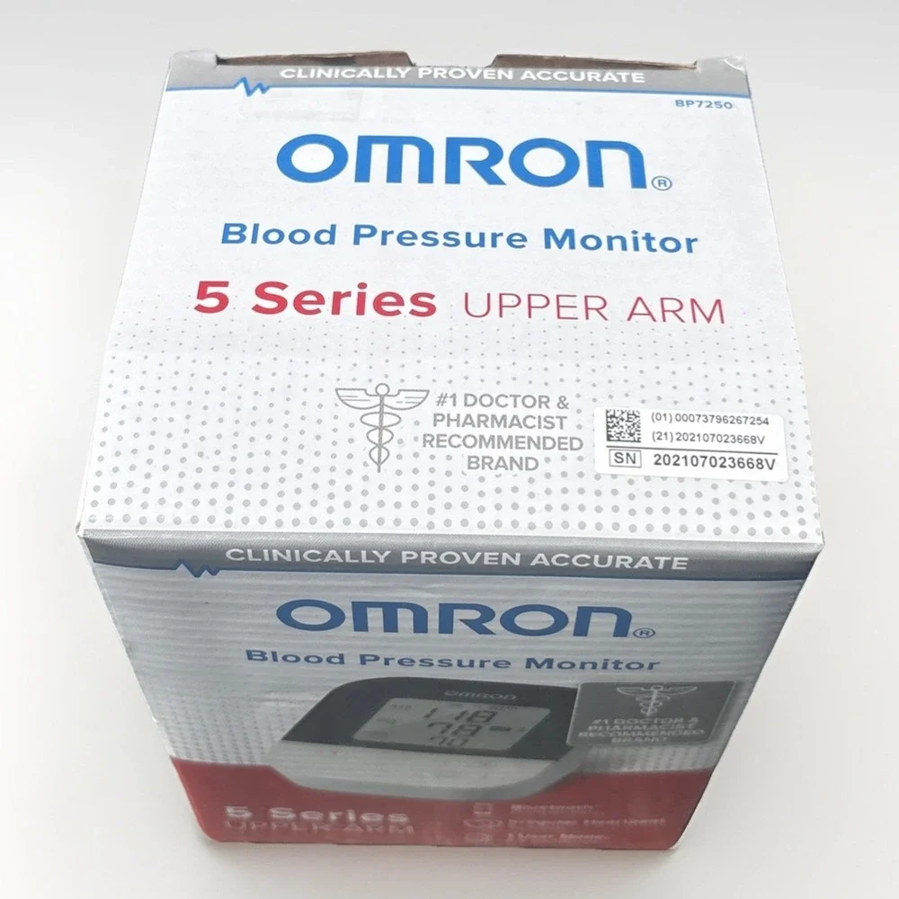 Omron 5 Series Wireless Upper Arm Blood Pressure Monitor-BP7250 Open Box- Tested